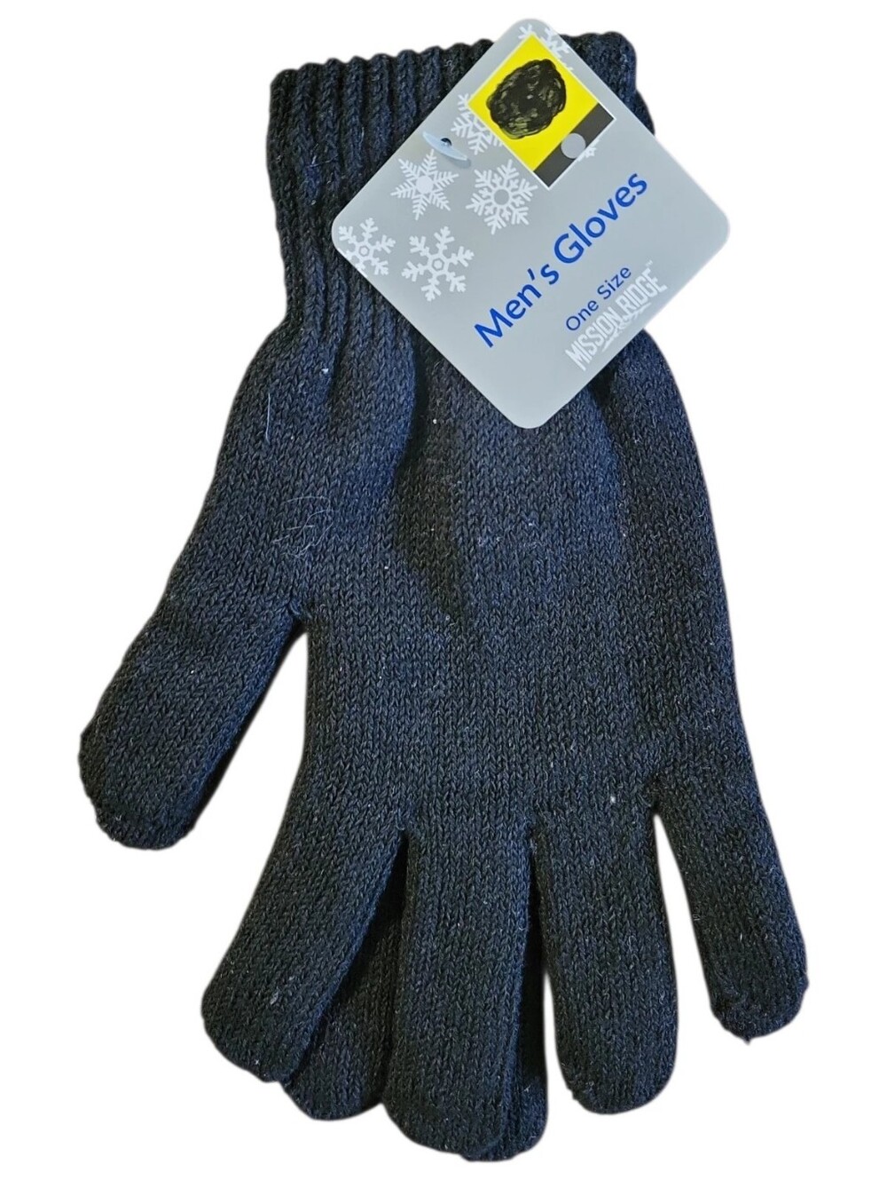 NWT Men's Black Mission Ridge Knit Winter Gloves 1 Pair